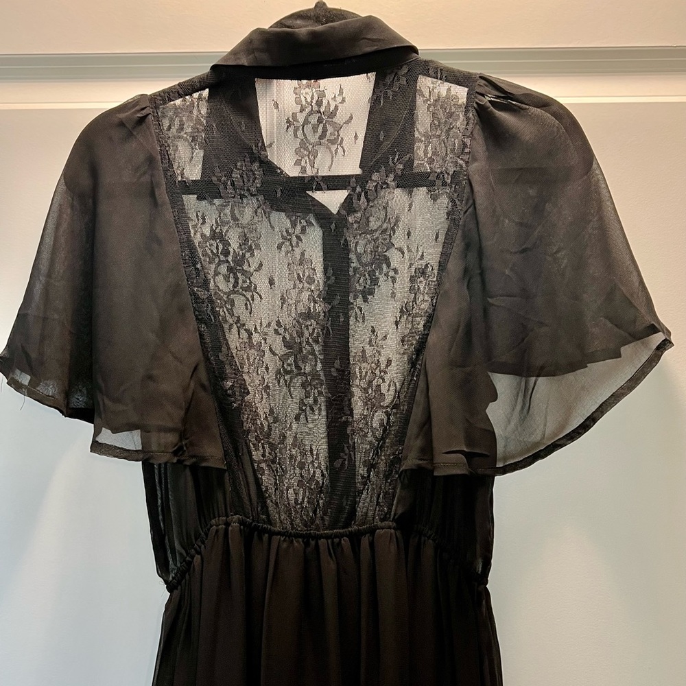 Renamed Black Lace See Thru Maxi Dress - Picture 4 of 5
